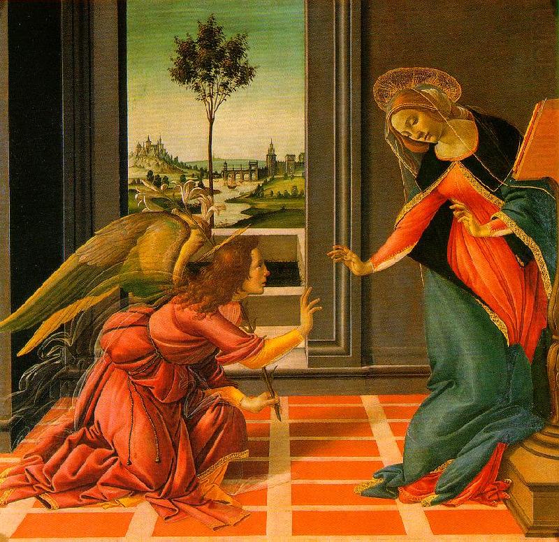 BOTTICELLI, Sandro The Cestello Annunciation dfg china oil painting image